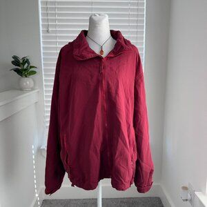 Lands’ End Red Windbreaker Jacket 🔴 | Outdoor Active Core